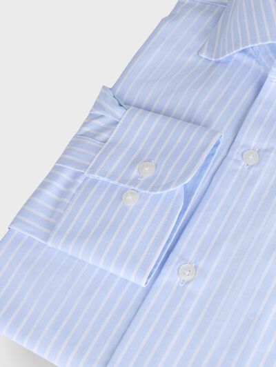 CAMISA ROMA RAYAS CELESTE