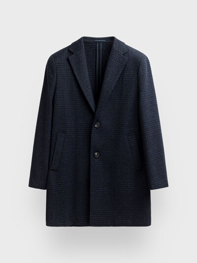 ABRIGO GALES CHECKS AZUL MARINO