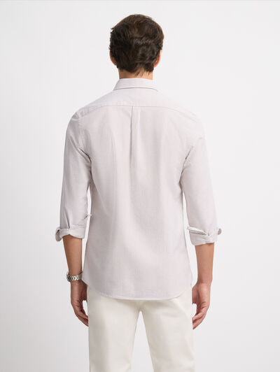 CAMISA OXFORD STRIPES CAMEL