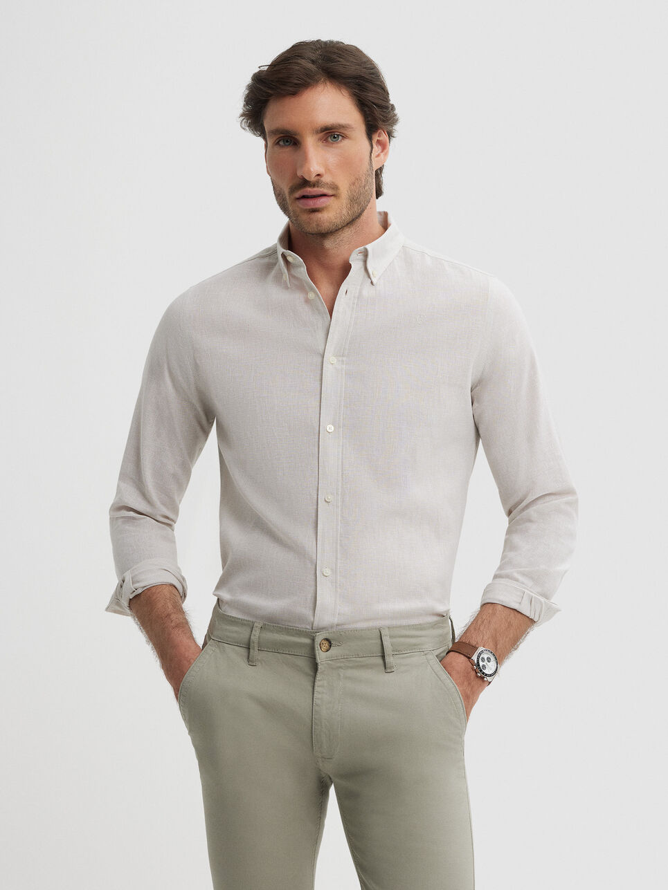 CAMISA LINO PATA GALLO