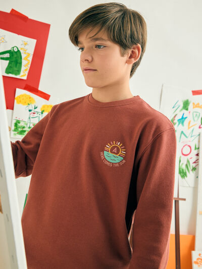 SUDADERA SURF KIDS ROJO