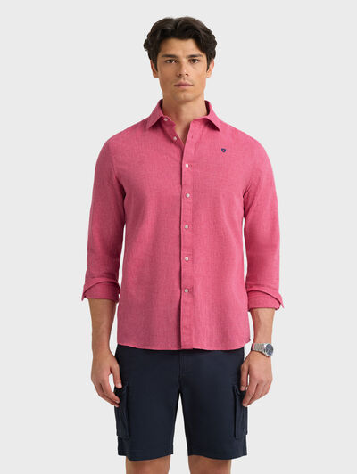 CAMISA LINO CHAMBRAY ROSA