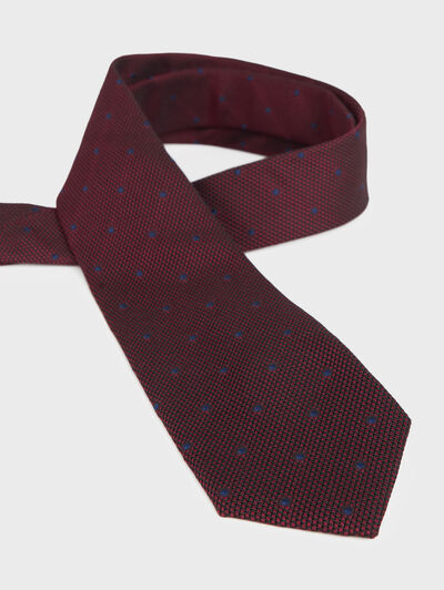 CORBATA GRENADINE LUNARES BURDEOS