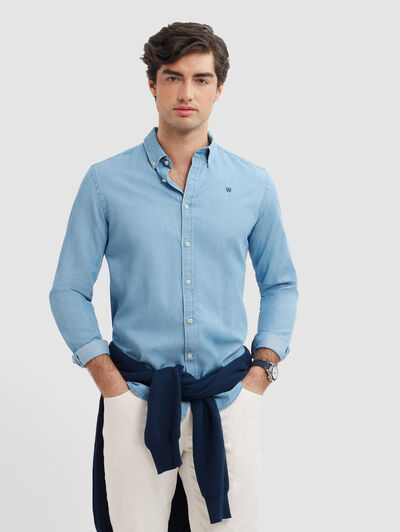 CAMISA DENIM AZUL