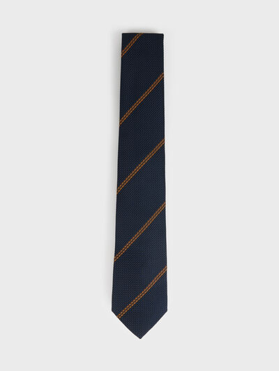 CORBATA GRENADINE AZUL MARINO
