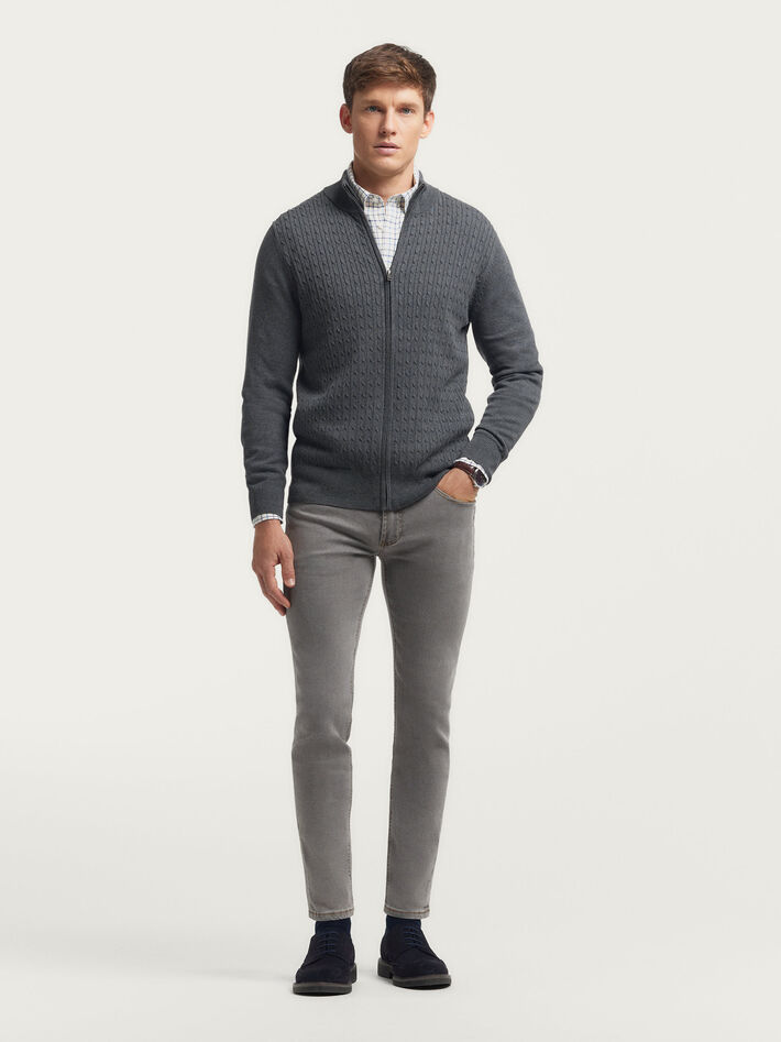 CARDIGAN OCHOS GRIS