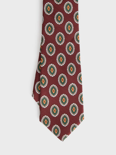 CORBATA PRINTED BURDEOS