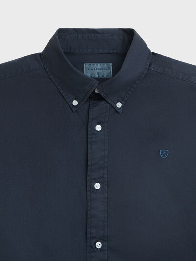 CAMISA POPELIN DYE AZUL MARINO