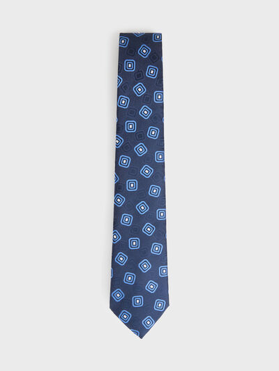 CORBATA JAQUARD MF AZUL MARINO