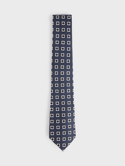 CORBATA PRINTED AZUL MARINO