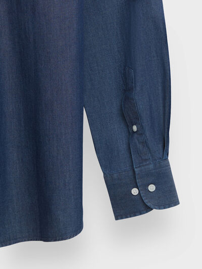 CAMISA DENIM DOWN AZUL MARINO