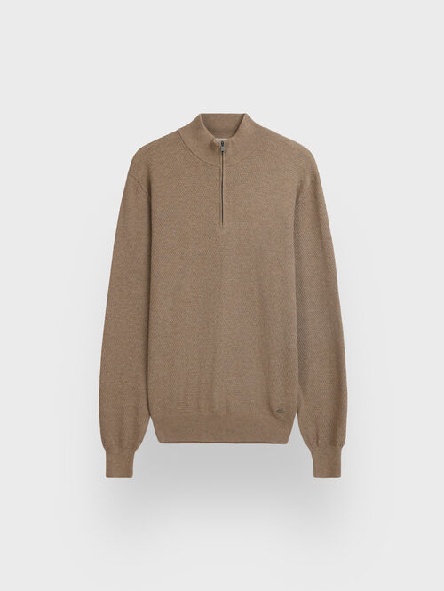 JERSEY CREMALLERA CAMEL