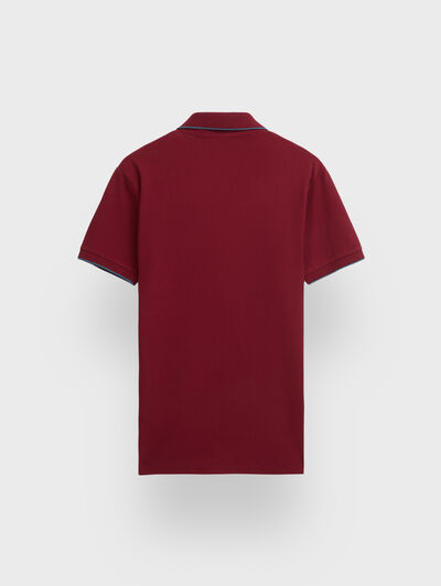 POLO CONTRAST BURDEOS