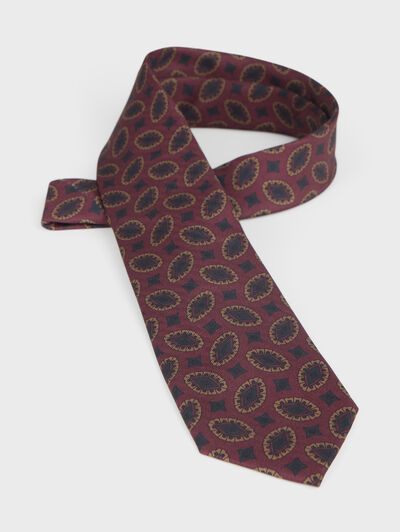 CORBATA PRINTED BURDEOS