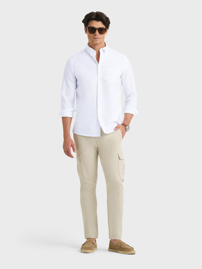 CAMISA OXFORD POCKET DYE BLANCO