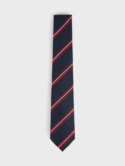 CORBATA GRENADINE AZUL MARINO