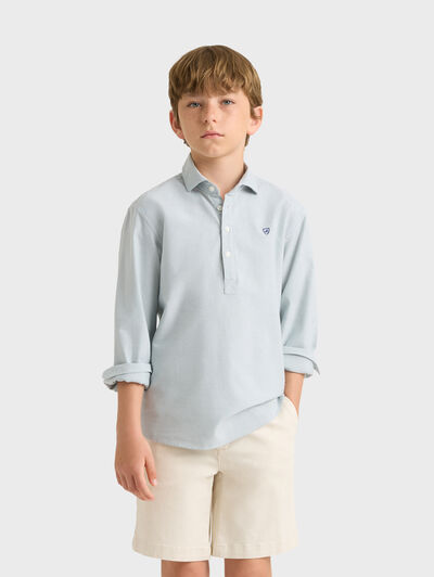 POLERA OXFORD KIDS AZUL