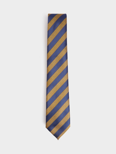 CORBATA JACQUARD MF AZUL MARINO