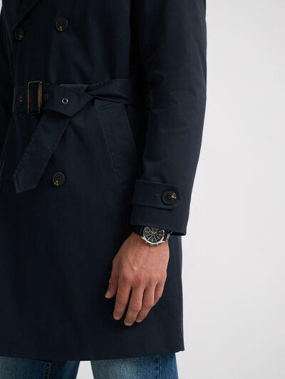 GABARDINA TRENCH AZUL MARINO