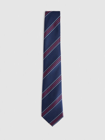CORBATA JACQUARD MF AZUL MARINO