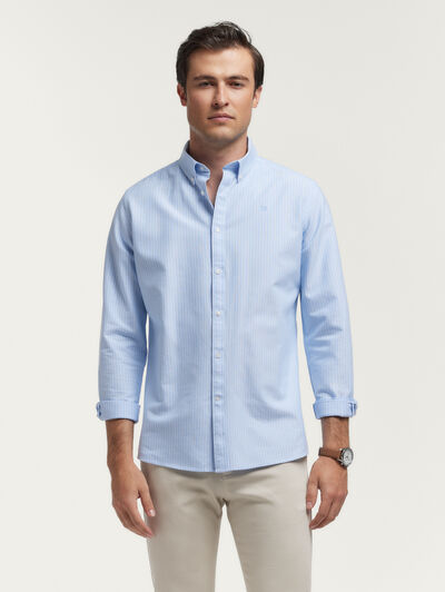 CAMISA OXFORD DIPLO CELESTE