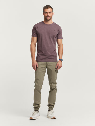 CAMISETA MELANGE BURDEOS