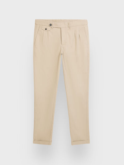 PANTALON CARROT BEIGE
