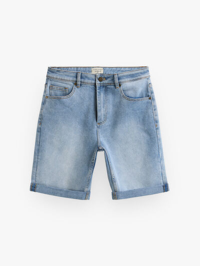 BERMUDA DENIM VUELTA CELESTE