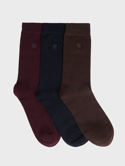 CALCETINES DE HILO AZUL MARINO