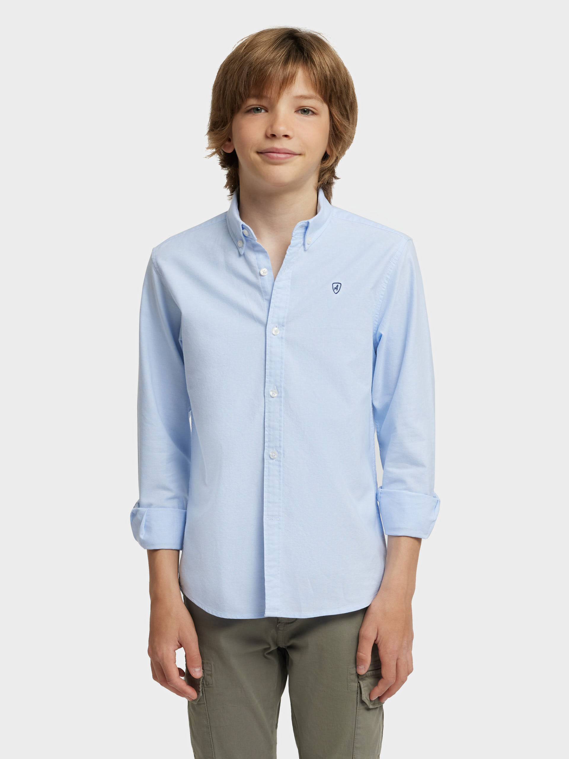 CAMISA OXFORD BASIC KIDS CELESTE