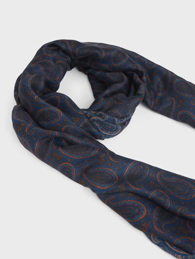 FOULARD PRINT AZUL MARINO
