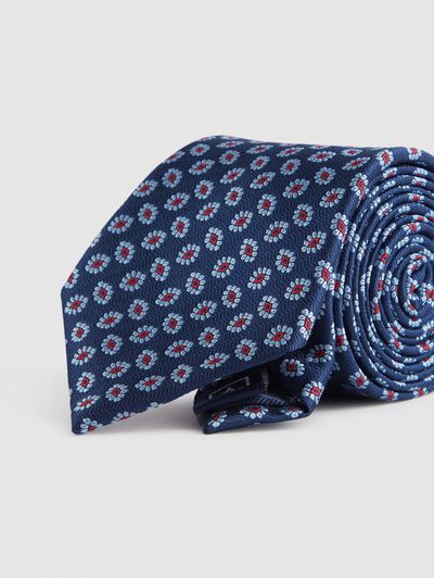 CORBATA JACQUARD MF AZUL MARINO