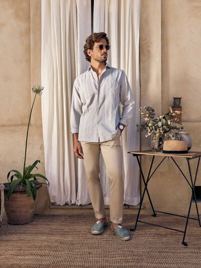 CUBANA LINO CHAMBRAY VERDE
