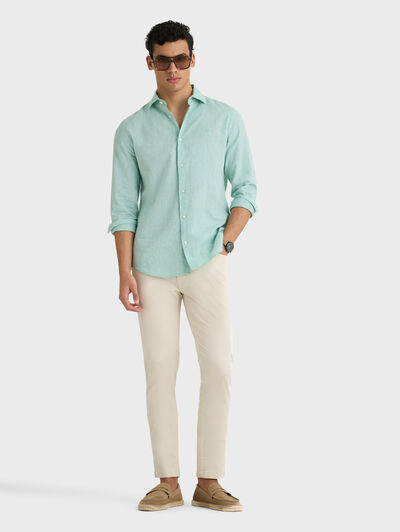 CAMISA LINO ALEX VERDE