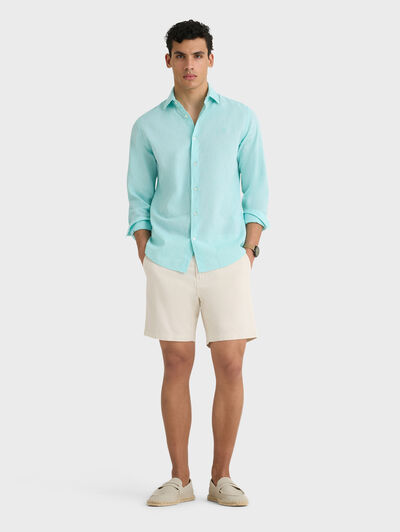 CAMISA LINO ALEX VERDE AGUA