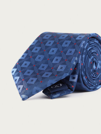 CORBATA JACQUARD MF AZUL MARINO