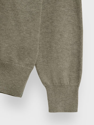 JERSEY V-NECK BASIC VERDE