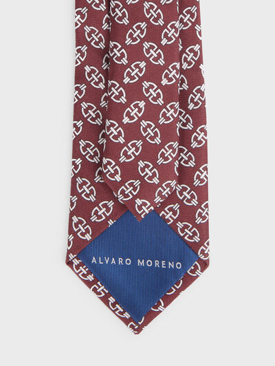 CORBATA PRINTED BURDEOS