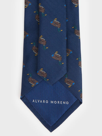CORBATA PRINTED AZUL MARINO