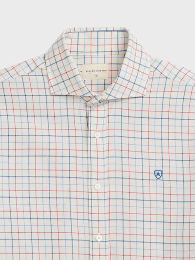CAMISA HUNTER CHECKS AZUL MARINO