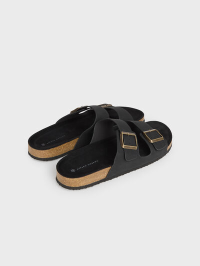 SANDALIAS HEBILLAS NEGRO