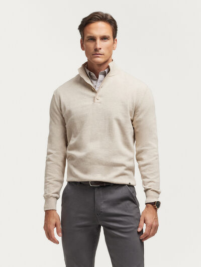 JERSEY BUTTON COLLAR CRUDO