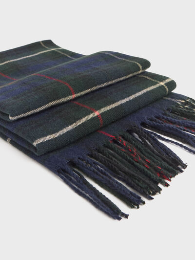 BUFANDA CHECKS AZUL MARINO