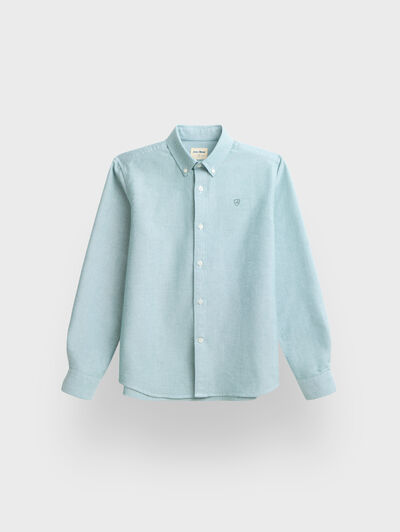 CAMISA OXFORD SOLID KIDS VERDE