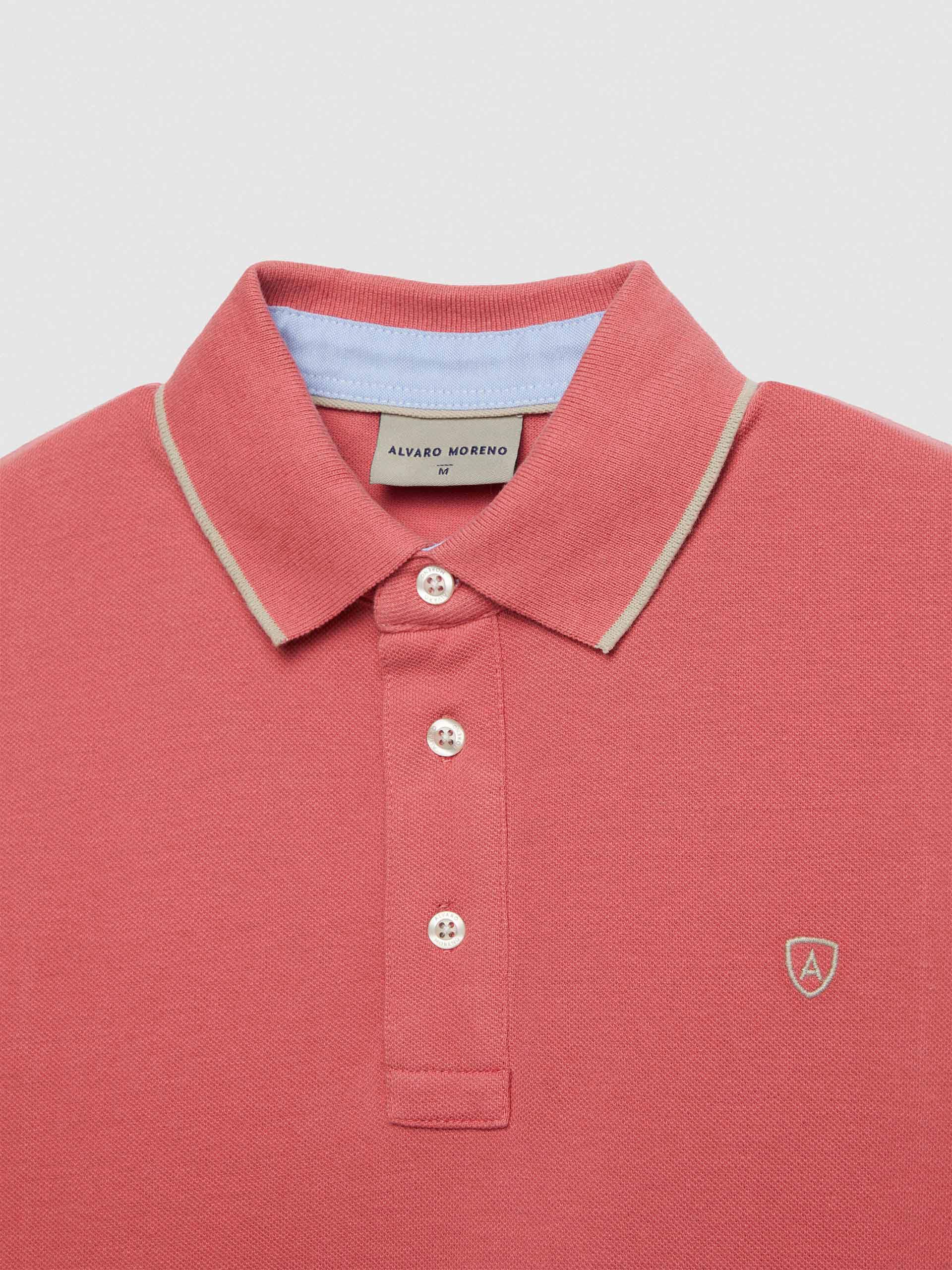POLO CONTRAST CORAL