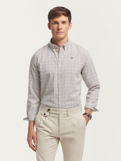 CAMISA FLANNEL CHECKS BURDEOS