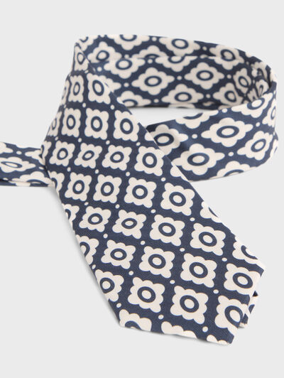 CORBATA PRINTED AZUL MARINO