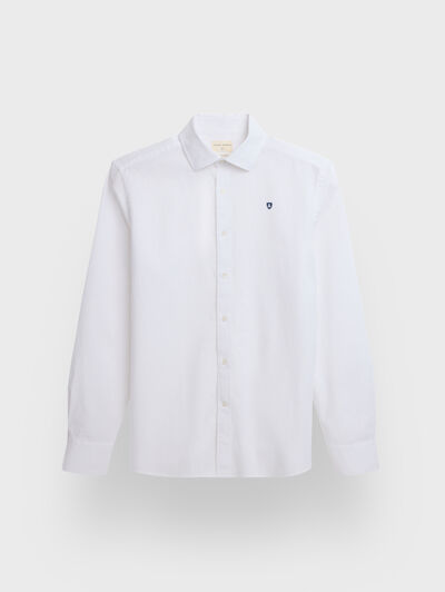 CAMISA LINO CHAMBRAY BLANCO
