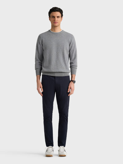 JERSEY ROUND NECK GRIS