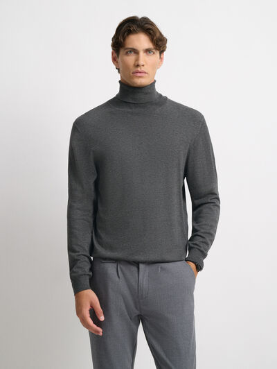 JERSEY CUELLO VUELTO GRIS